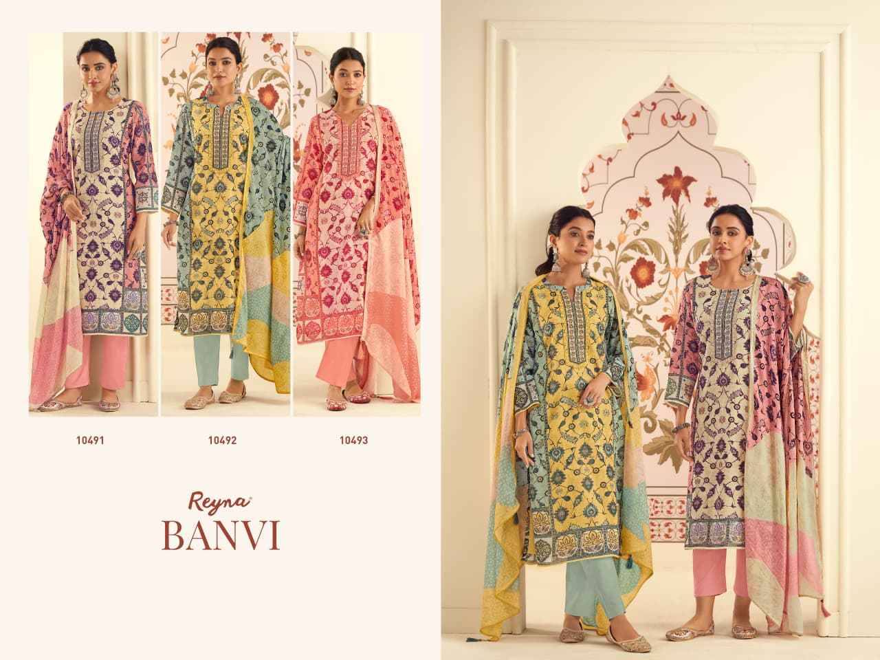 BANVI By Reyna Beautiful Festive Suits Stylish Colorful Fancy Casual Wear & Ethnic Wear BEMBERG COTTON LAWN Dresses At Wholesale Price